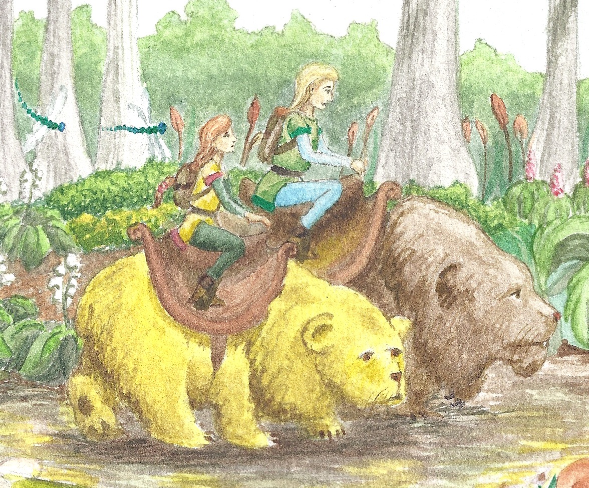 Hannah and Gwynne riding Woolly Beasts
